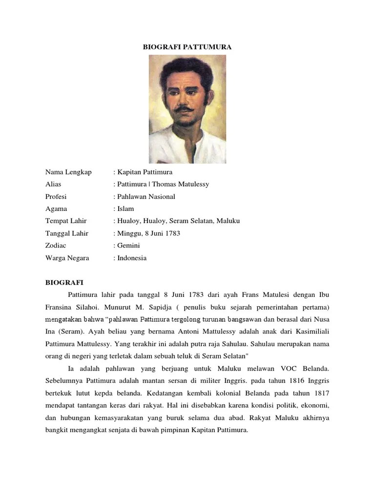 BIOGRAFI Pahlawan | PDF