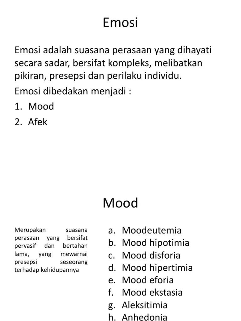 Mood, Afek | PDF
