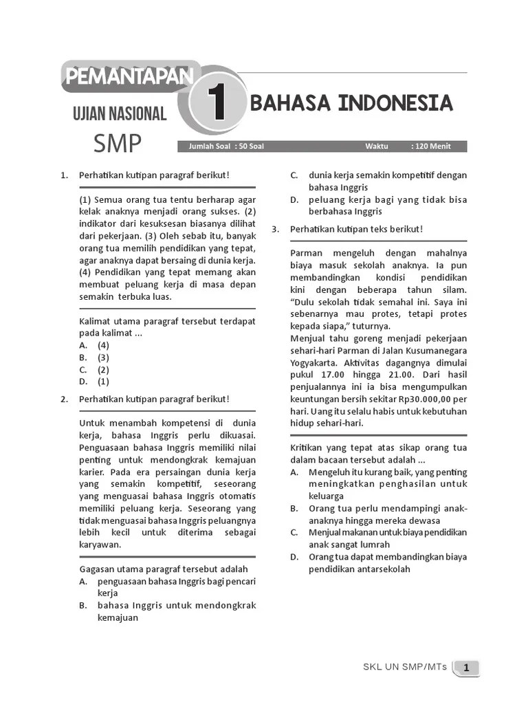 Soal Pemantapan + Pembahasan UN2 PDF | PDF