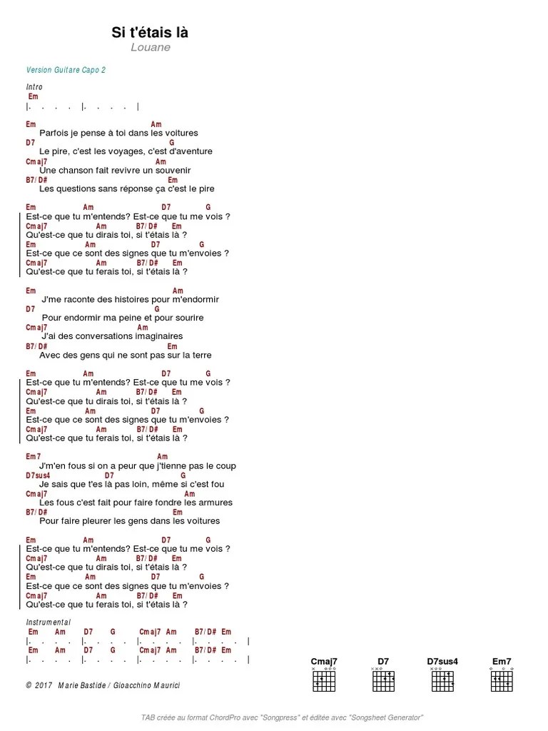 Louane Si T Etais La - gtr2 | PDF | Loisirs