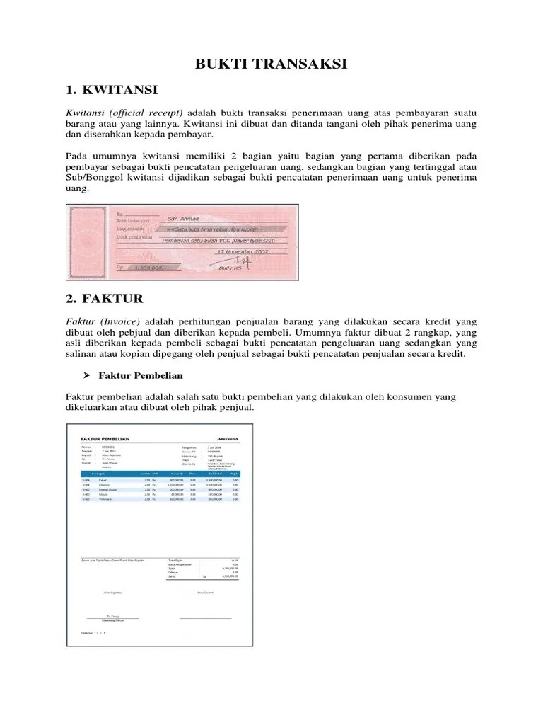 Bukti Transaksi New | PDF