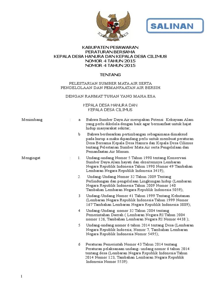 Permakades Air Bersih | PDF