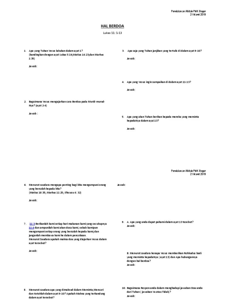 HAL BERDOA Dikonversi | PDF