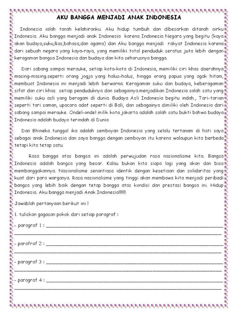 Aku Bangga Menjadi Anak Indonesia | PDF