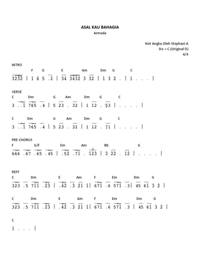 ASAL KAU BAHAGIA Easy Version | PDF | Musical Forms | Elements Of Music