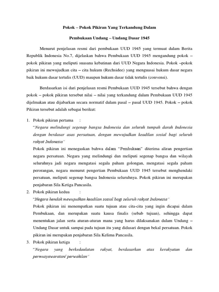 4 Pokok Pikiran | PDF