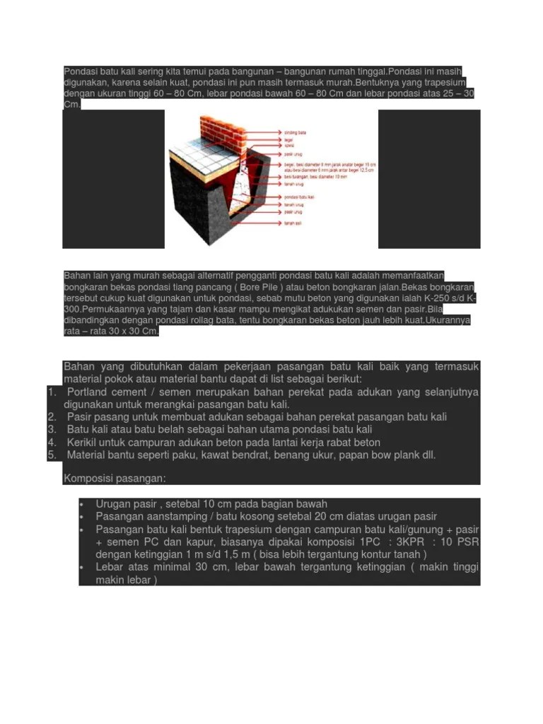 Macam Macam Pondasi | PDF