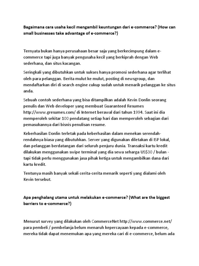 Pertanyaan Ecommerce | PDF