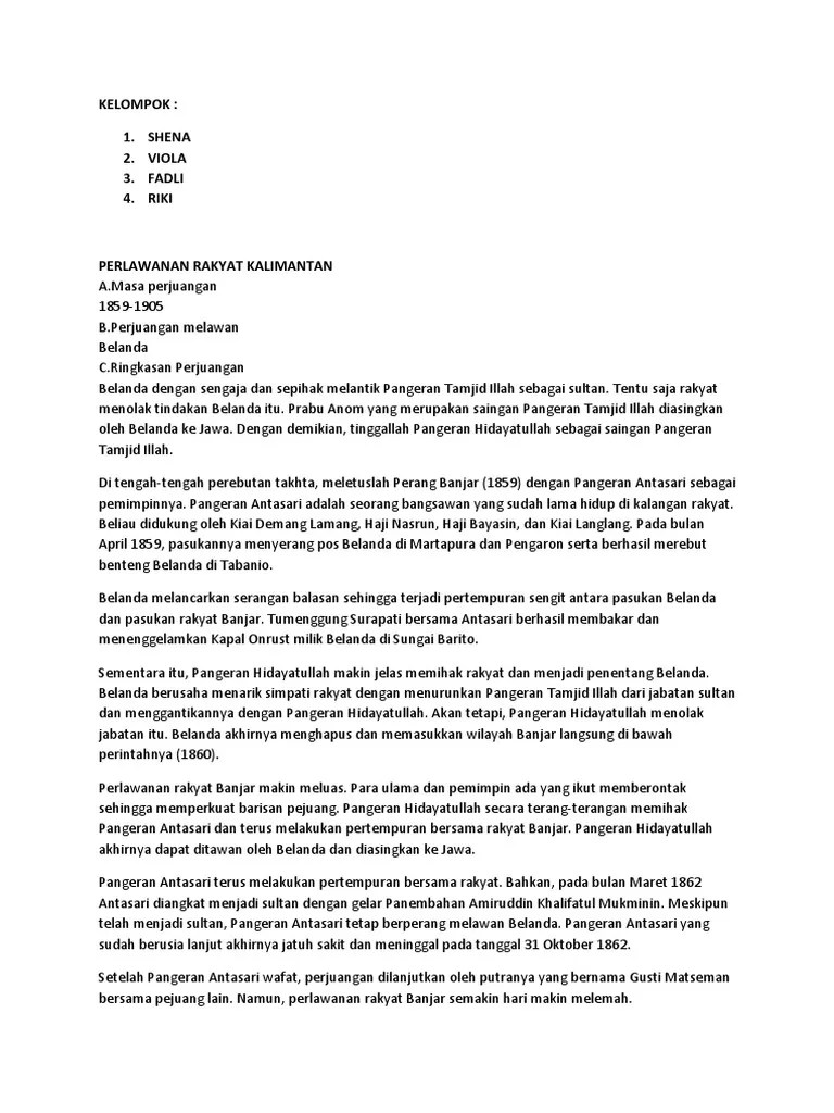 Perlawanan Rakyat Kalimantan | PDF
