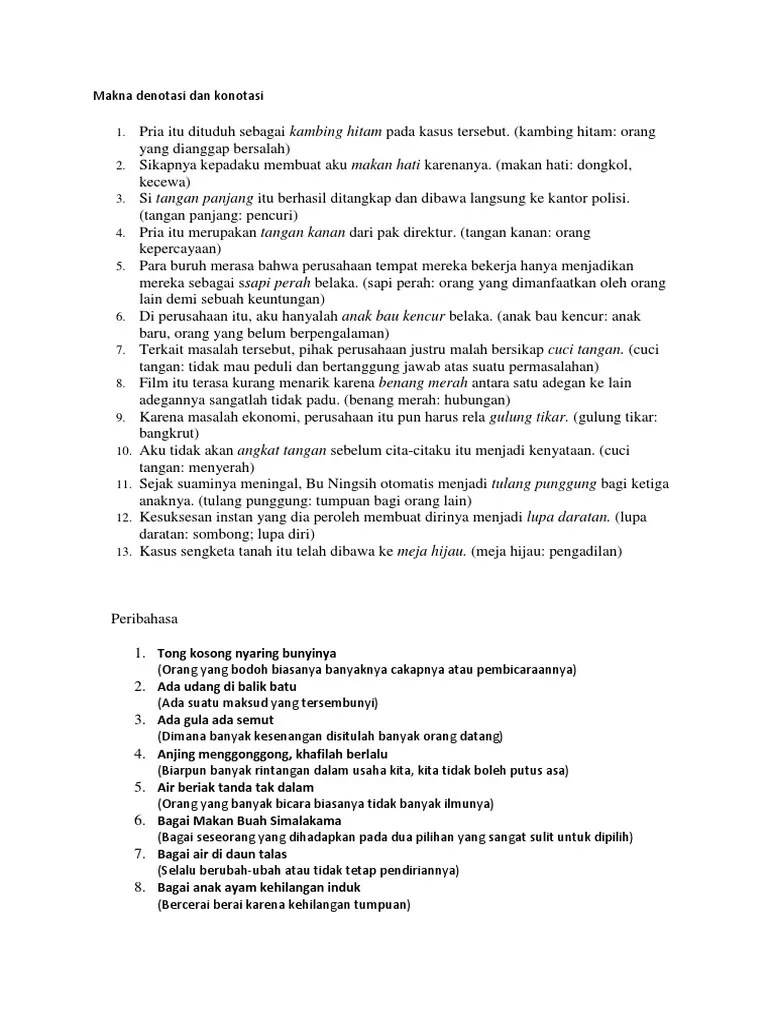 Makna Denotasi Dan Konotasi | PDF