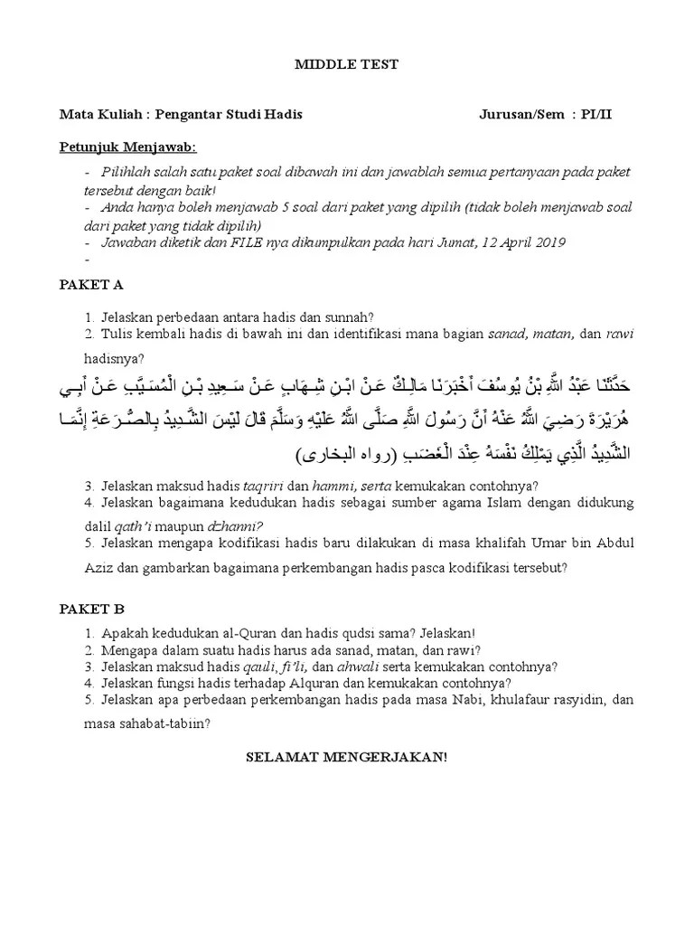 Soal Middle PSH | PDF