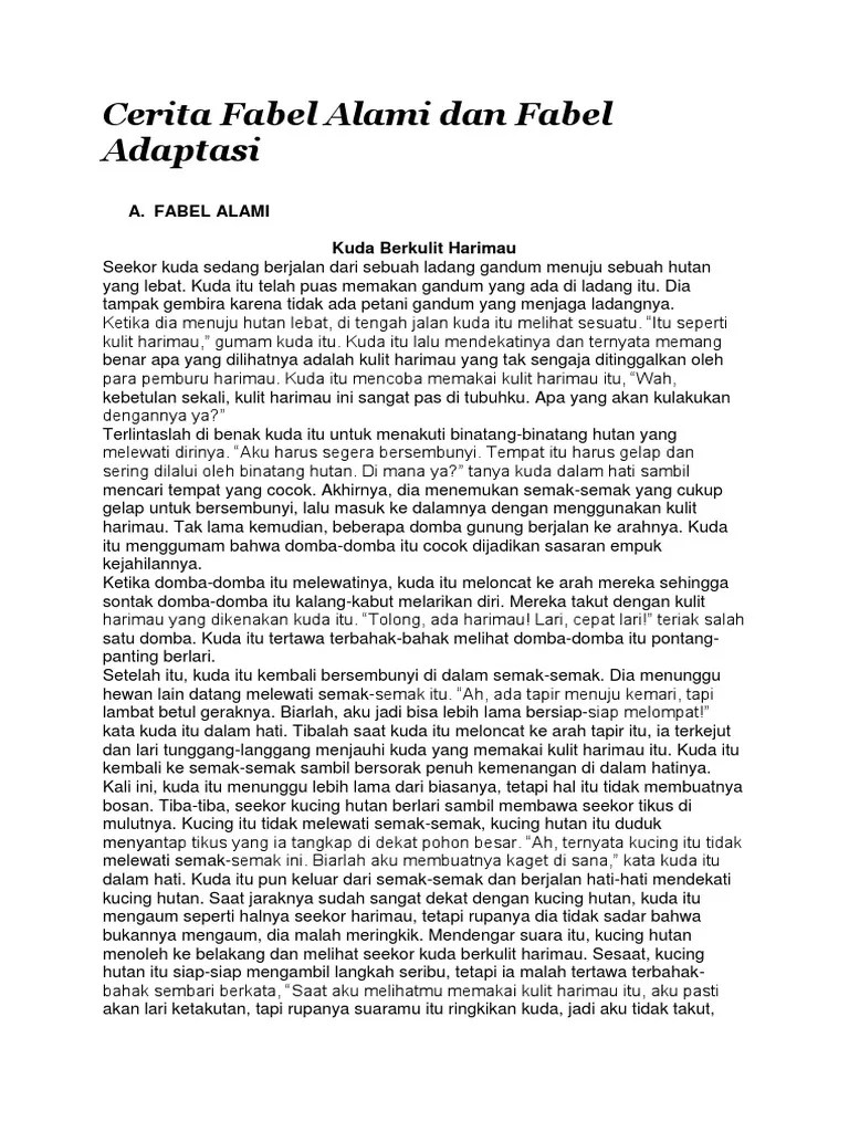 Cerita Fabel Singkat 3 Paragraf – Nasi