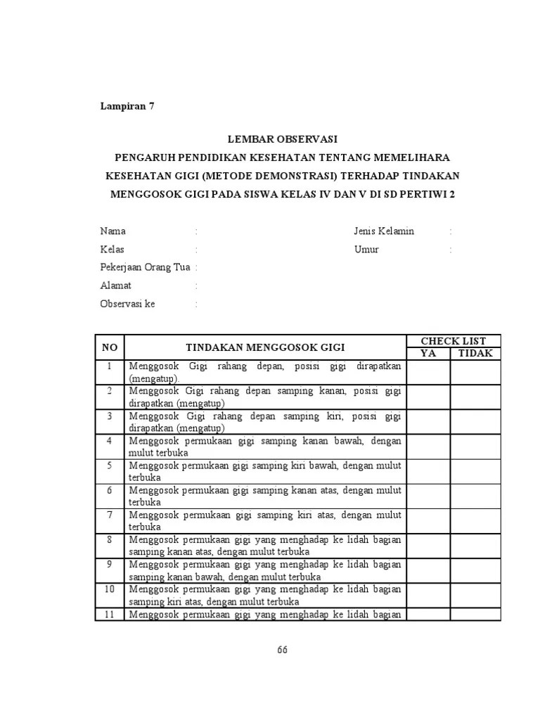 Lembar Obsevasi | PDF