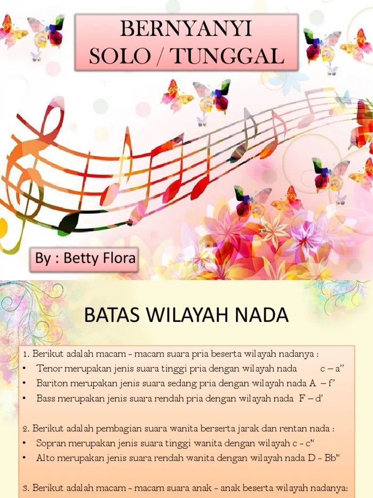 Bernyanyi Vokal Solo | PDF