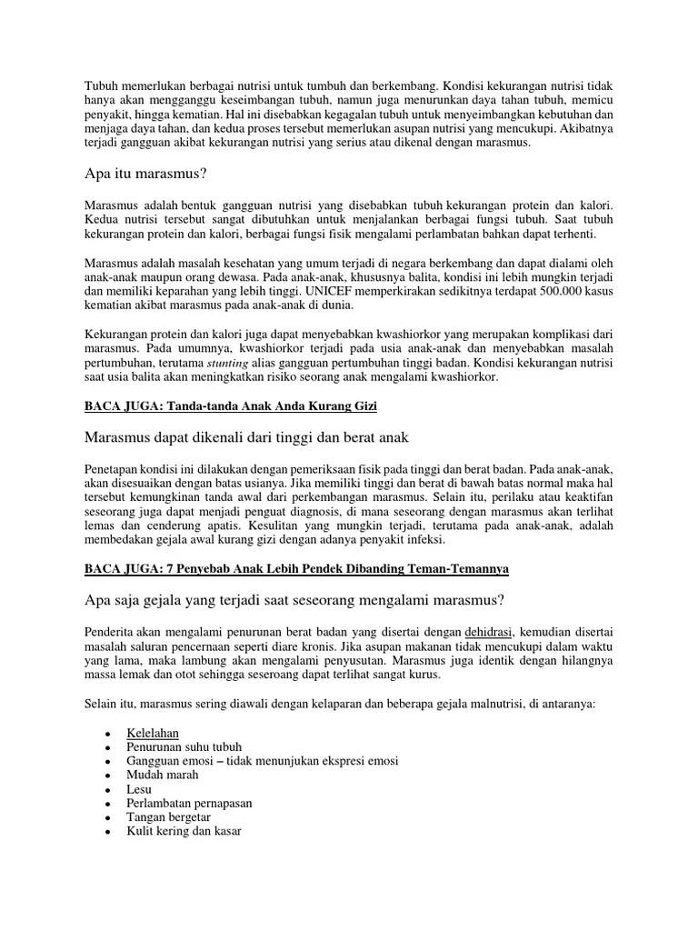Marasmus | PDF