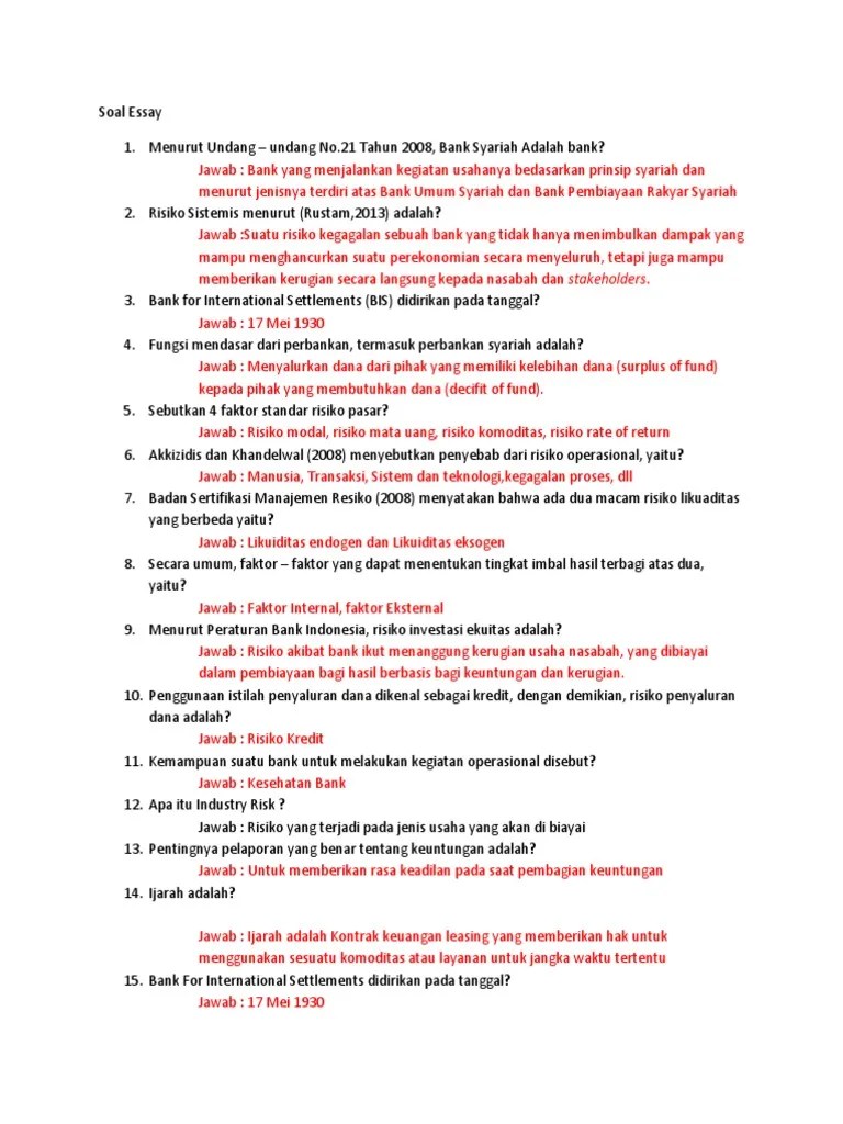 Soal Essay Perubahan Sosial