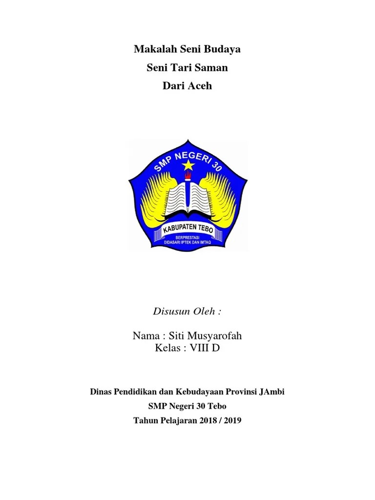 Makalah Seni Budaya Tari Saman | PDF