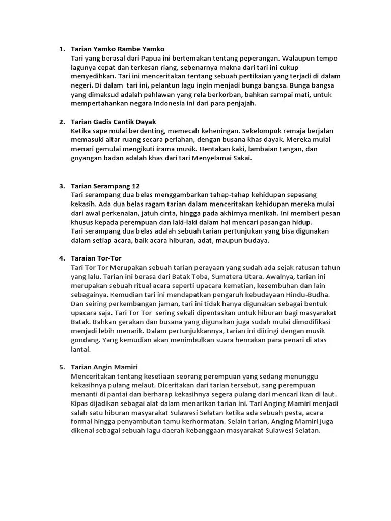 Lagu Hey Yamko Rambe Yamko Berasal Dari