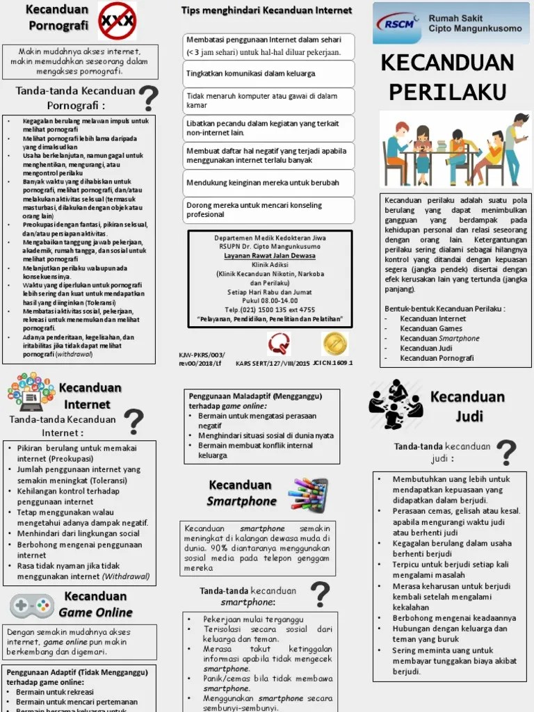 Adiksi Perilaku - Leaflet | PDF