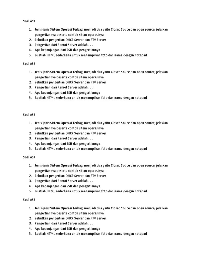 Sebutkan Dan Jelaskan Jenis Jenis Sistem Operasi - Sebutkan Mendetail