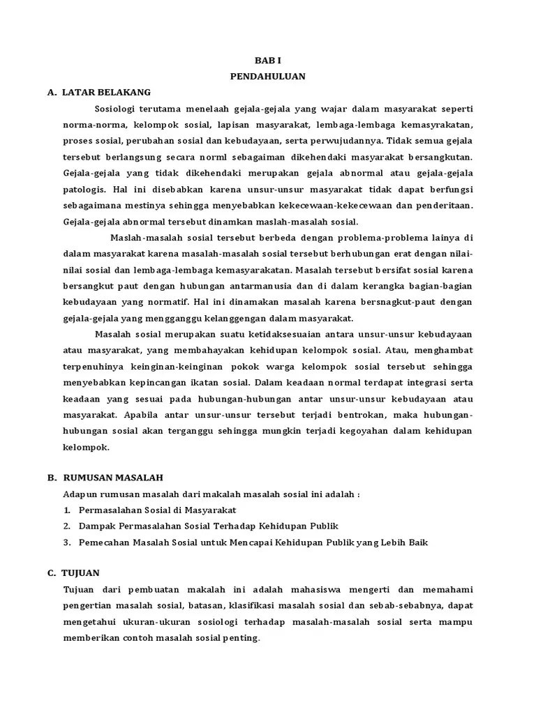 MAKALAH Pemecahan Masalah Sosial Untuk Mencapai Kehidupan Publik Yang Lebih  Baik | PDF