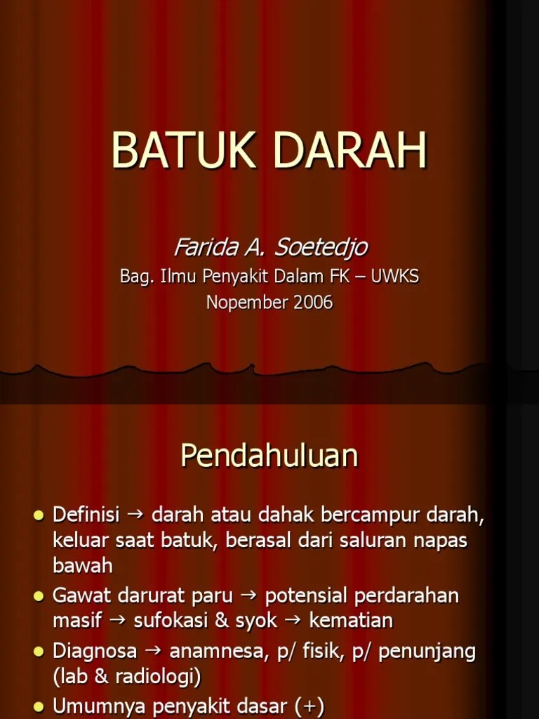 Batuk Darah | PDF