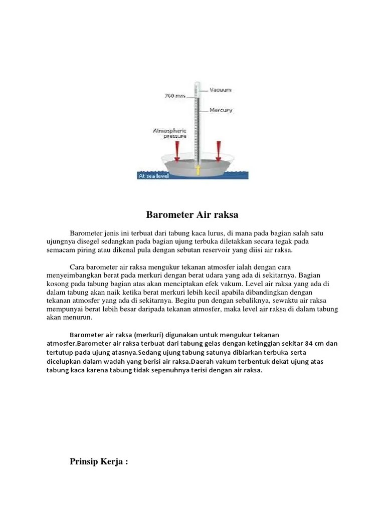 Alat Barometer Air Raksa | PDF