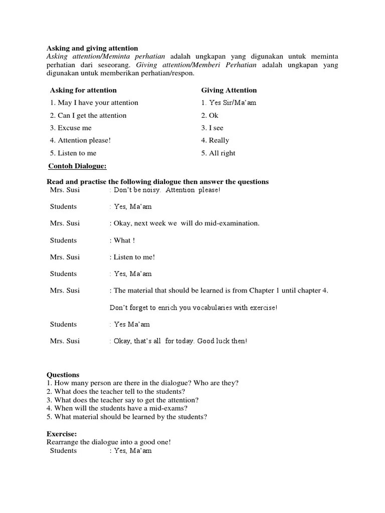 Contoh Dialog Appreciation - Revisi Id