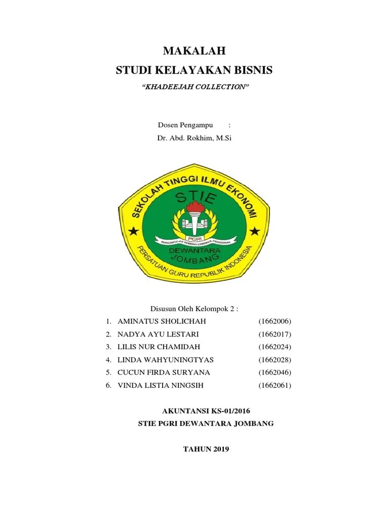 Studi Kelayakan Bisnis Konveksi Khadeejah Collection | PDF