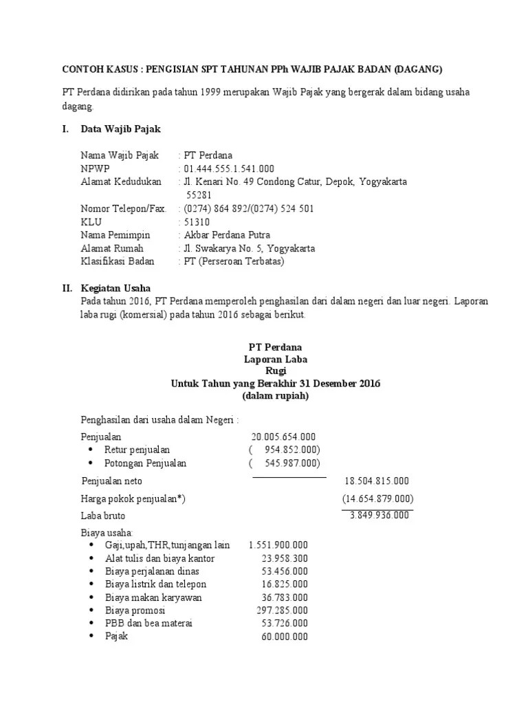 Kasus PPH Badan Dagang-Dikonversi | PDF
