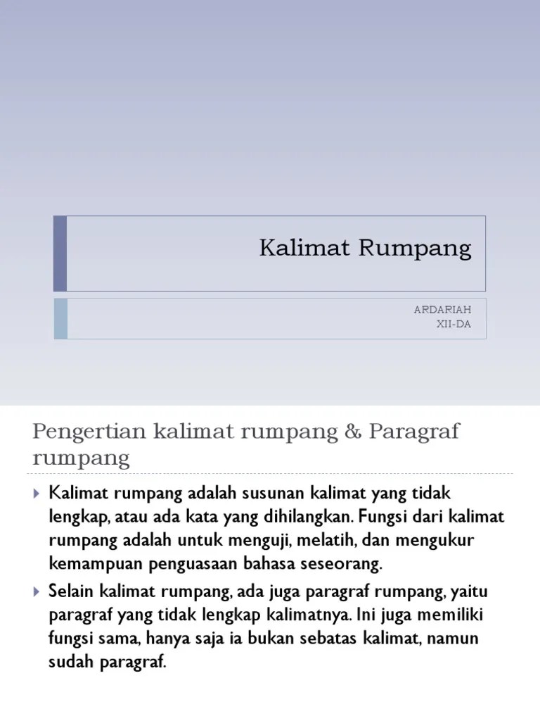 Kalimat Rumpang | PDF