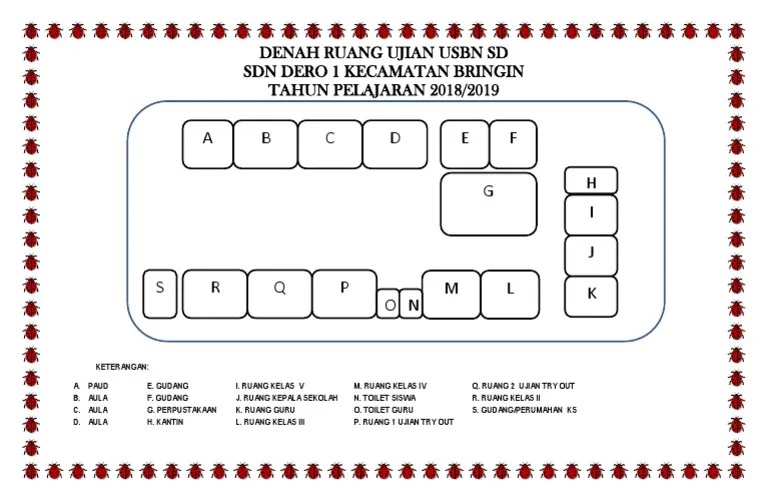 Denah Ruang Ujian Tri Out I | PDF