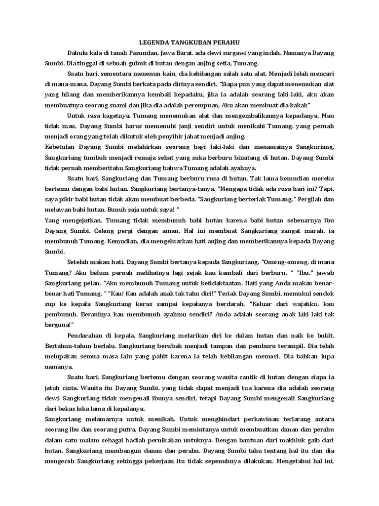 Legenda Tangkuban Perahu | PDF