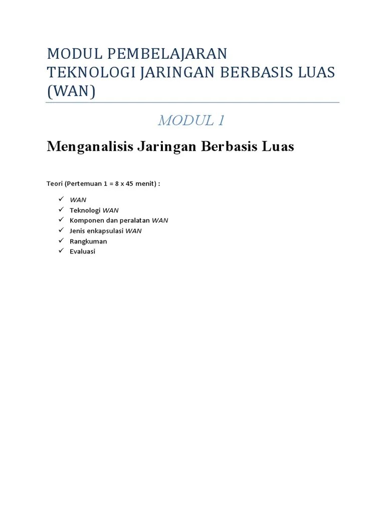 MODUL 3.1 Menganalisis Jaringan WAN | PDF