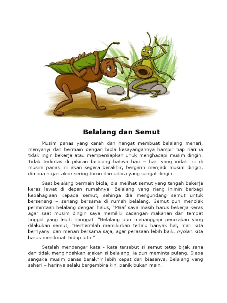 Cerita Belalang Dan Semut | PDF