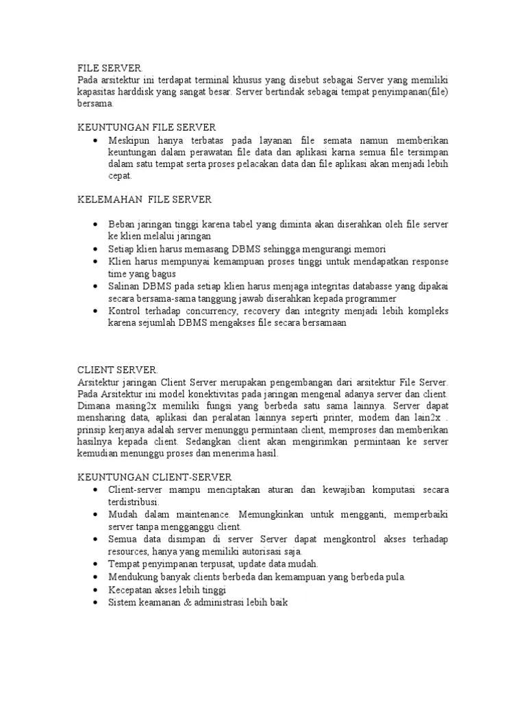 File Server Vs Client Server | PDF