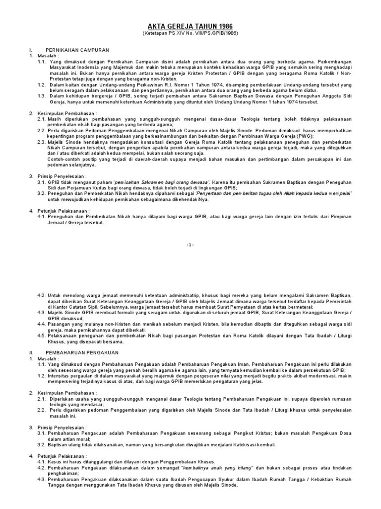 Kumpulan Akta Gereja | PDF