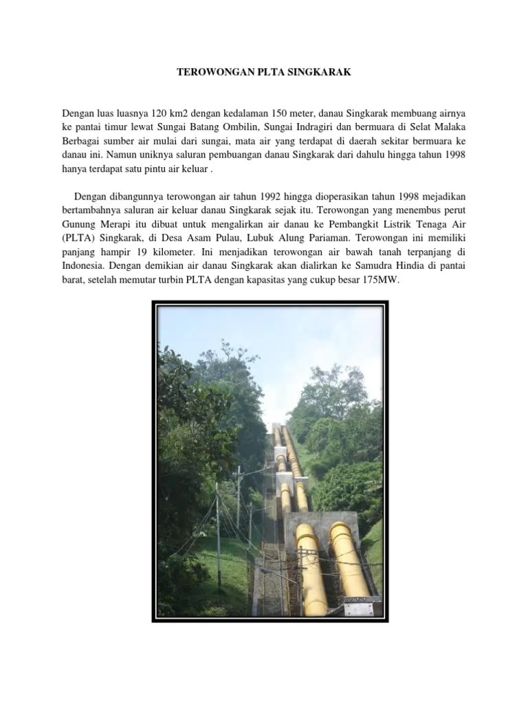 Terowongan Plta Singkarak | PDF