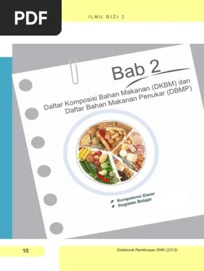Bab 6 Daftar Komposisi Bahan Makanan (DKBM) Dan Daftar Bahan Manakanan  Penukar (DBMP) | PDF