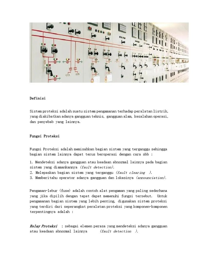 Pengertian Sistem Proteksi