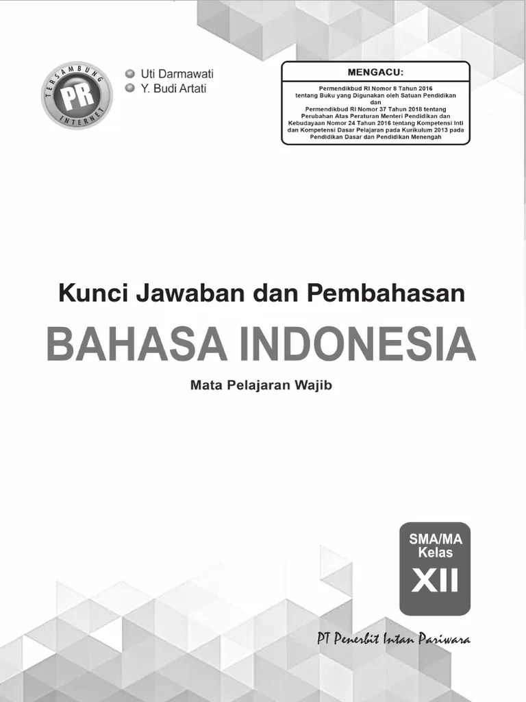 01 Kunci PR Bahasa Indonesia 12 Edisi 2019 | PDF