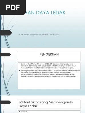 Latihan Daya Ledak | PDF