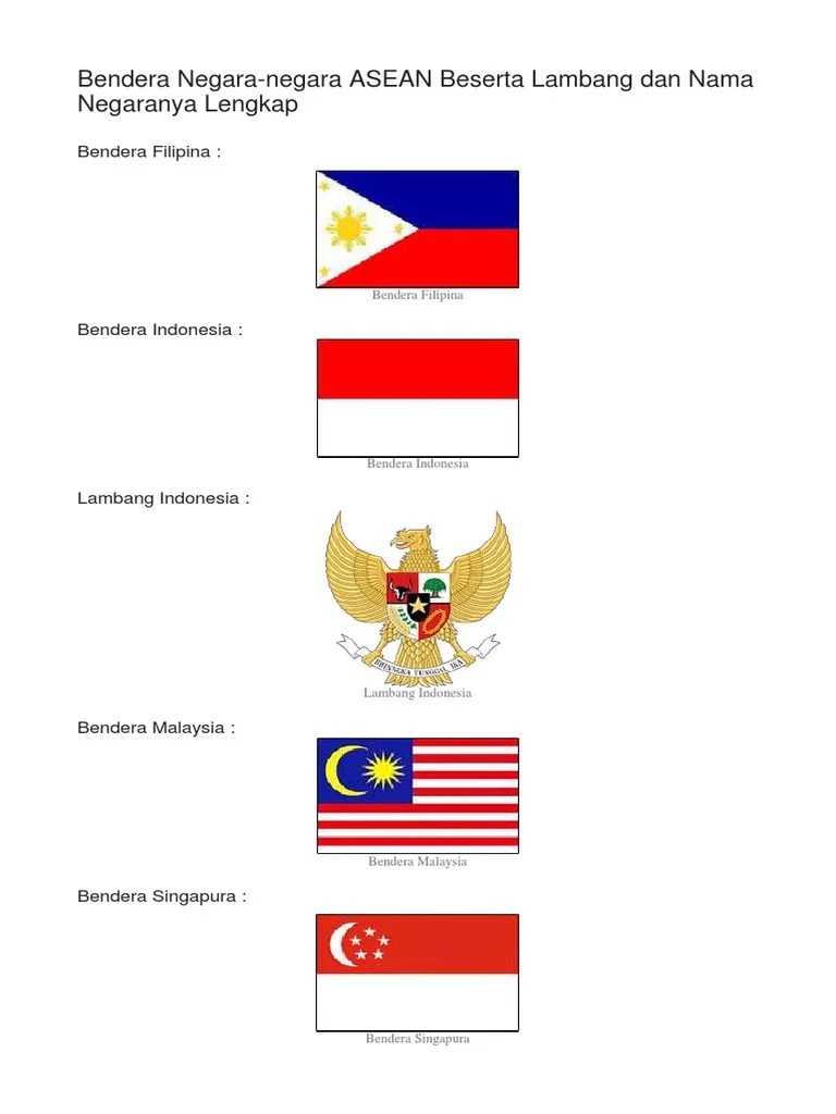 Bendera Negara ASEAN DAN LAMBANGNYA | PDF