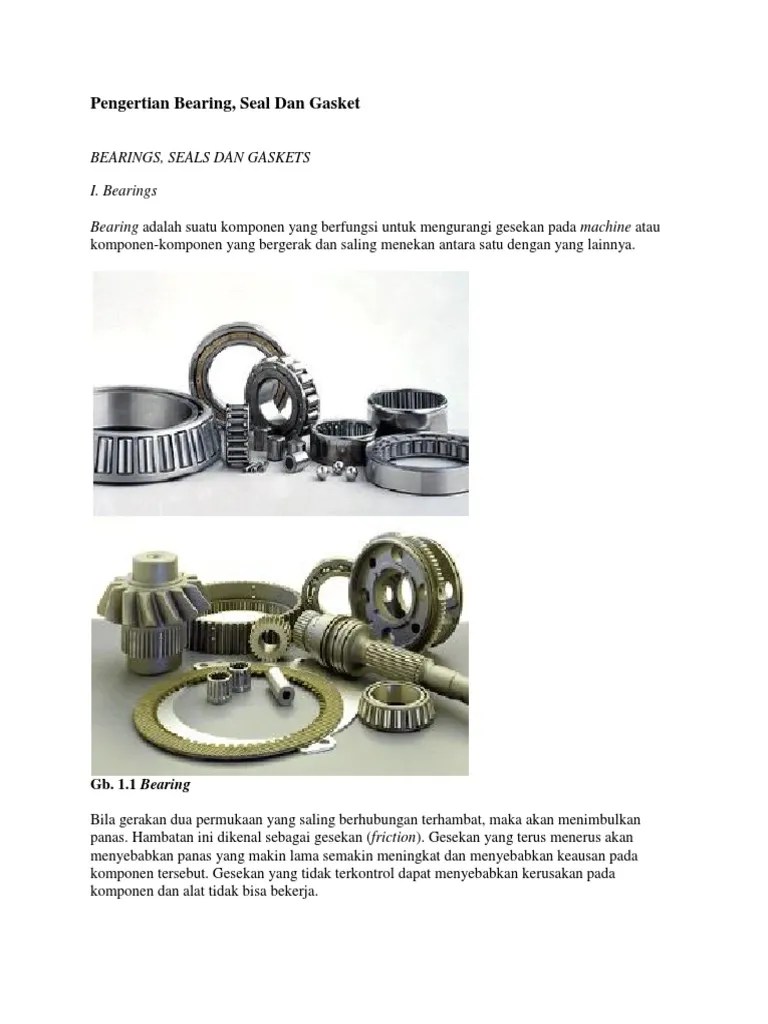 Materi Bearing Seal Dan Gasket | PDF