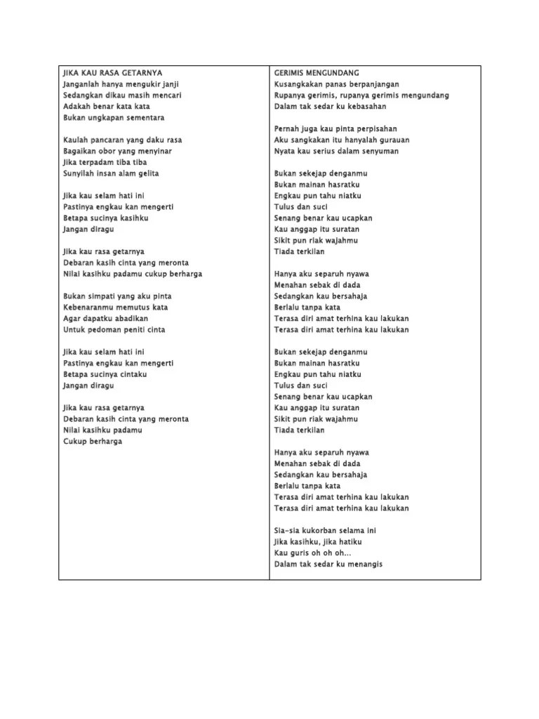 Lirik Lagu Slam | PDF