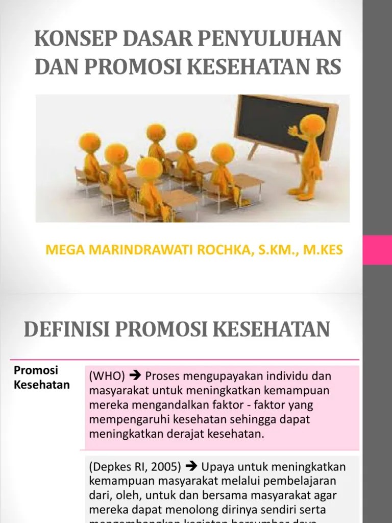 Konsep Dasar Penyuluhan Dan Promosi Kesehatan Rs | PDF