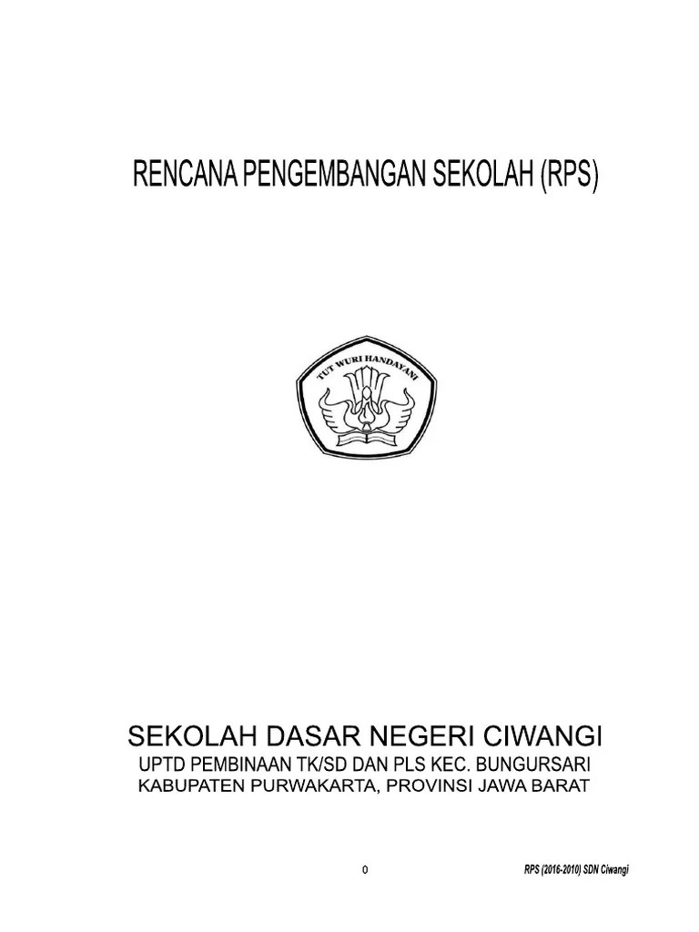 Rencana Pengembangan Sekolah (2016-2020) SDN Ciwangi Purwakarta | PDF