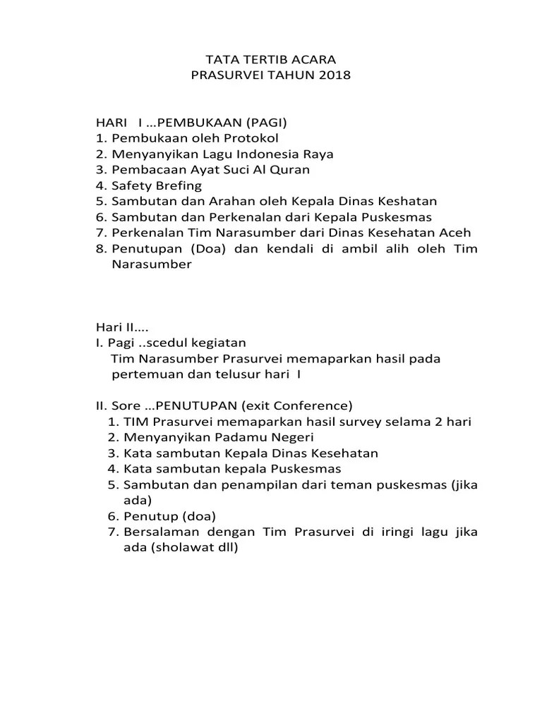 Tata Tertib Acara | PDF