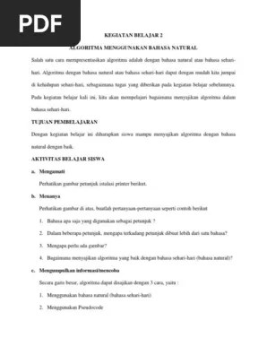 Kegiatan Belajar 2 Bahasa Natural | PDF