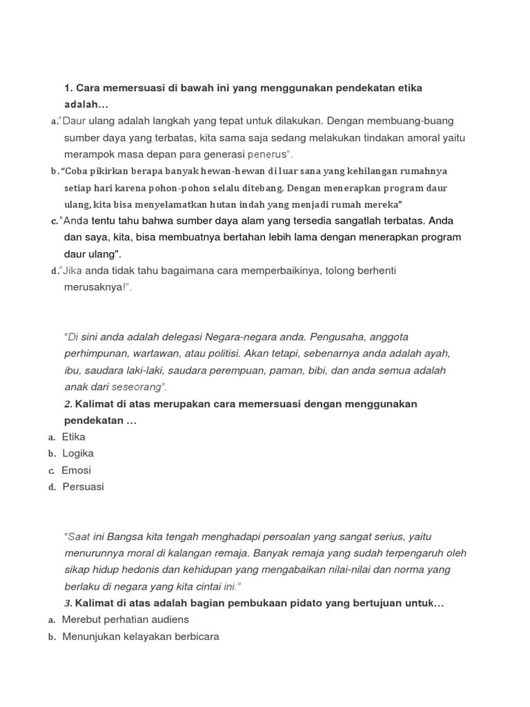 Latihan Soal Pidato | PDF